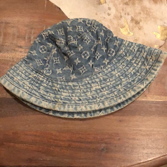 louis vuitton denim bucket hat